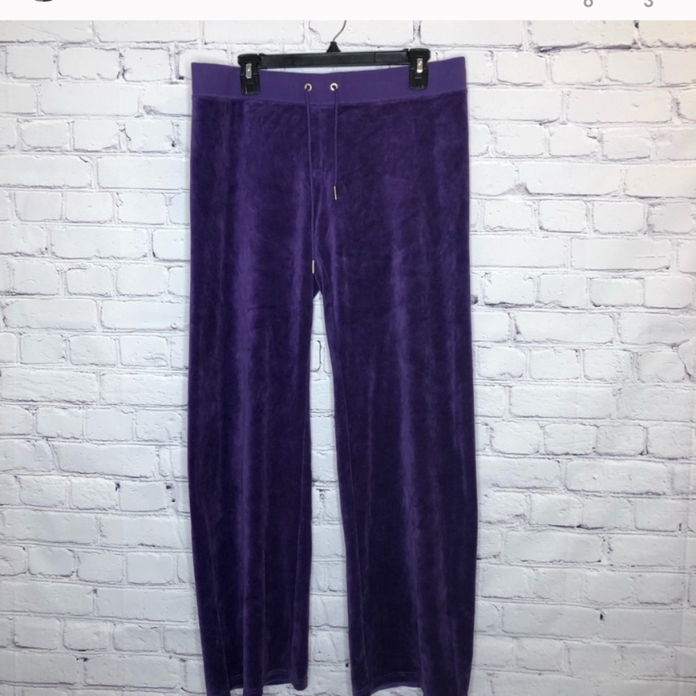 Juicy Couture Purple Velour Track Pants